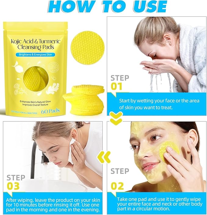 Kojic Acid Turmeric Cleansing Pads