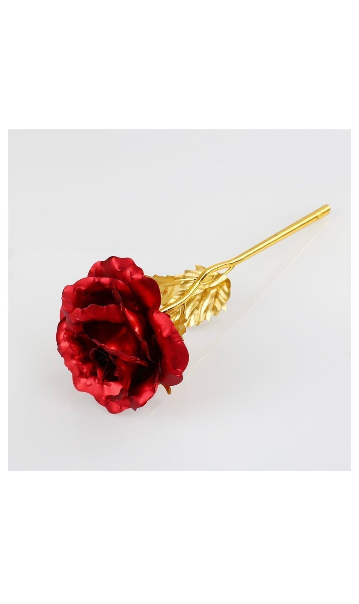 Red Gold Rose Artificial Flower with Gift Box