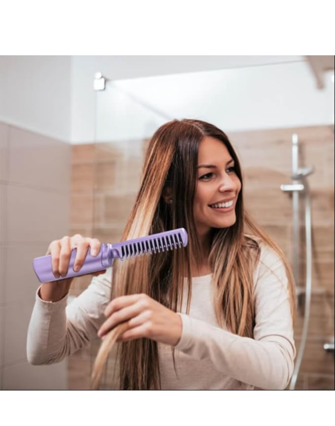 Rechargeable hair straightener comb