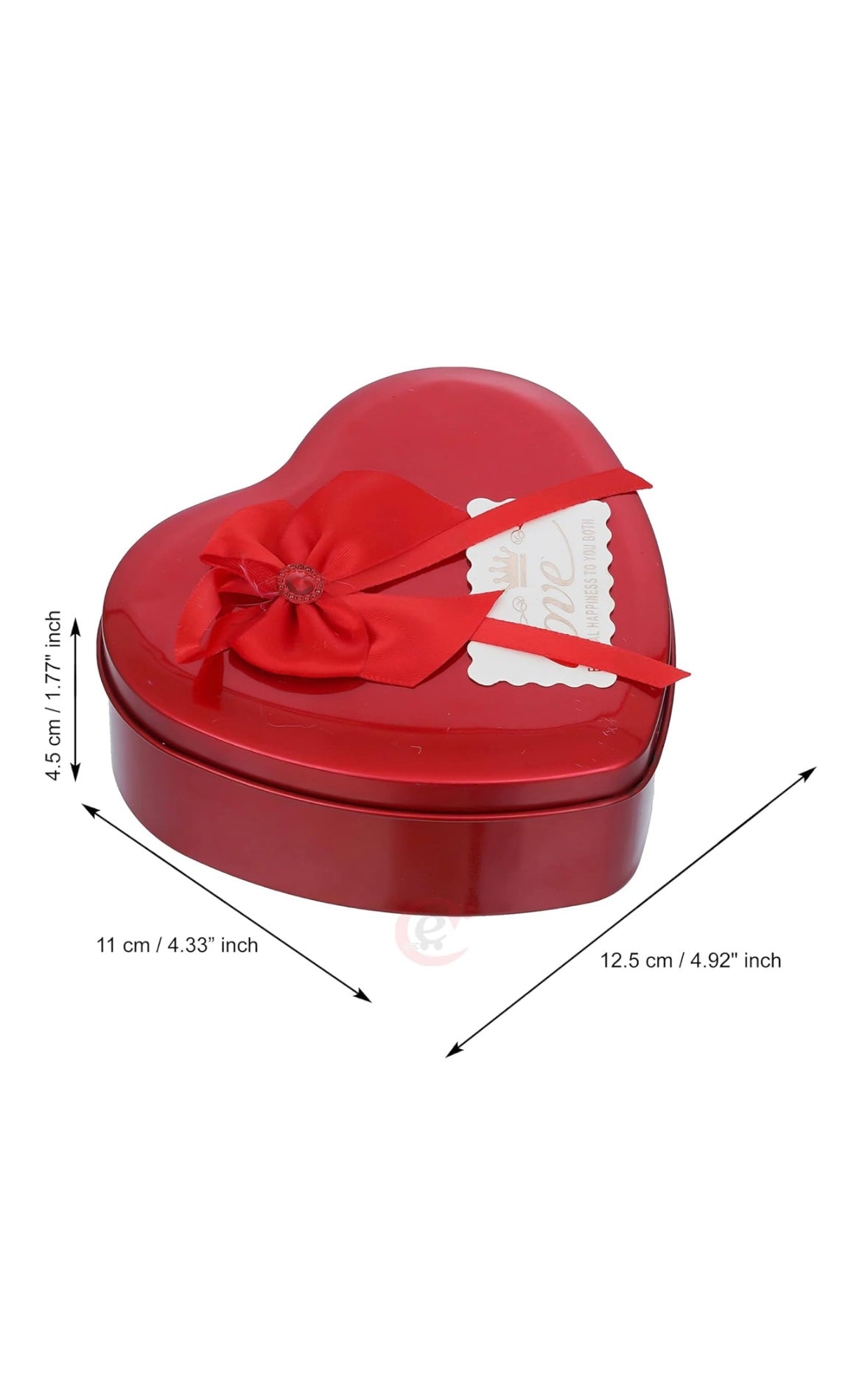 Heart Shaped Valentines Day Gift Box with I Love You Message Teddy Bear 3 Red Roses