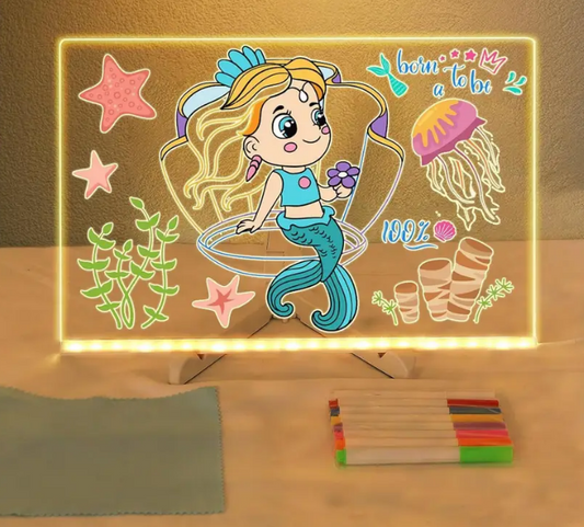 3D LED Light Glass Acrylic Writing pad